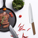 Victorinox Swiss Modern Stainless Steel Carving Knife, Straight Blade, Walnut, 20 cm, Brown, Swiss Made