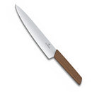 Victorinox Swiss Modern Stainless Steel Carving Knife, Straight Blade, Walnut, 22 cm, Swiss Made