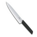 Victorinox Swiss Modern Carving Knife, Stainless Steel, Straight Blade, 22 cm, Black, Swiss Made