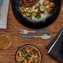 Victorinox “Swiss Modern” Set of 6 Tea Spoon, Stainless Steel, Cornflower Blue, Swiss Made