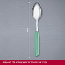 Victorinox “Swiss Modern” Set of 6 Tea Spoon, Stainless Steel, Mint Green, Swiss Made