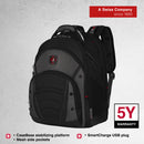 Wenger SYNERGY 16'' Laptop Backpack (26 Litres) Swiss Designed - Black/Grey