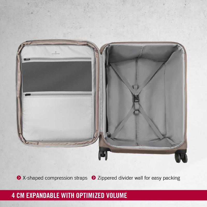 Victorinox Connex Softside Large Expandable Travel Trolley Suitcase Grey