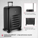 Victorinox Swiss Designed Spectra 3.0 Hardside Expandable Medium Case Travel Trolley Suitcase Black
