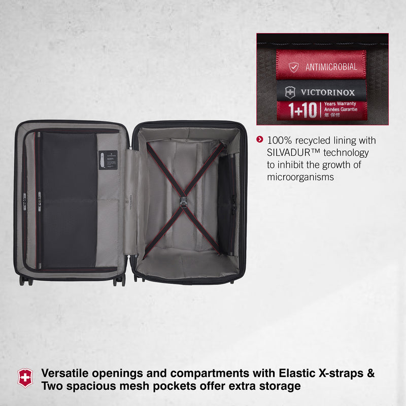 Victorinox Spectra 3.0 Hardside Expandable Medium Case Travel Trolley Suitcase Black