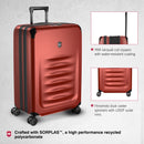 Victorinox Swiss Designed Spectra 3.0 Hardside Expandable Medium Case Travel Trolley Suitcase Red