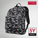 Wenger CRANGO 16" Laptop Backpack with Organizer for essentials in Black Camo (27 Litre)-Swiss designed