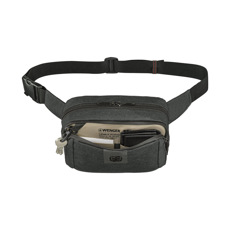 Wenger, MX ECO Waispack, Waistbag, Charcoal Swiss Designed-Blend of Style and Function