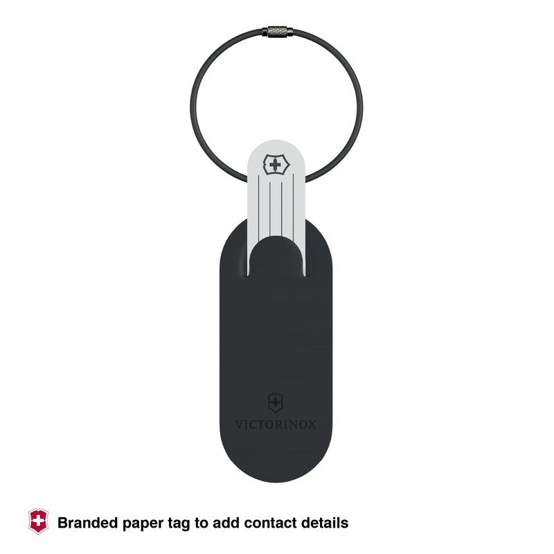 Victorinox, 5.0 ID Tag, Personalised Luggage Tag For Travel, Black