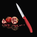 Victorinox Swiss Made Stainless Steel Swiss Classic Paring Knife, 10 cm, Serrated Edge with Pointed Tip, Red, Multipurpose Knife
