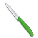Victorinox Swiss Made Stainless Steel Swiss Classic Paring Knife, 10 cm, Serrated Edge with Pointed Tip, Green, Multipurpose Knife