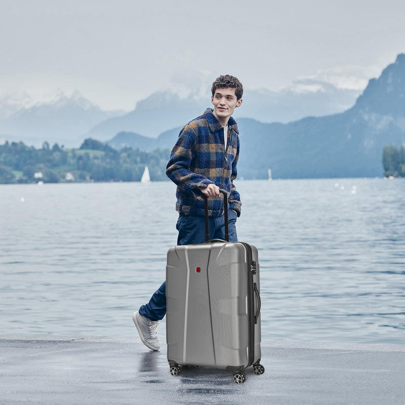 Wenger Cote D' Azure Large Hardside Suitcase, 96 Litres, Silver, Swiss designed-blend of style & function