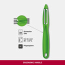 Victorinox Swiss Made Stainless Steel Multipurpose Peeler Serrated/Wavy Edge Universal Peeler, Green, Fruit & Vegetable Peeler