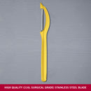 Victorinox Swiss Made Stainless Steel Multipurpose Peeler Serrated/Wavy Edge Universal Peeler, Yellow, Fruit & Vegetable Peeler