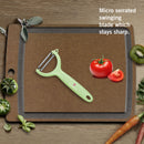 Victorinox Swiss Made Stainless Steel Swiss Classic Multipurpose Peeler Serrated/Wavy Edge, Apple Green, Peel Tomato Kiwi