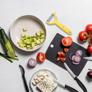 Victorinox Swiss Made, Stainless Steel Multipurpose Peeler, Serrated/Wavy Edge, Yellow, Peel Tomato Kiwi