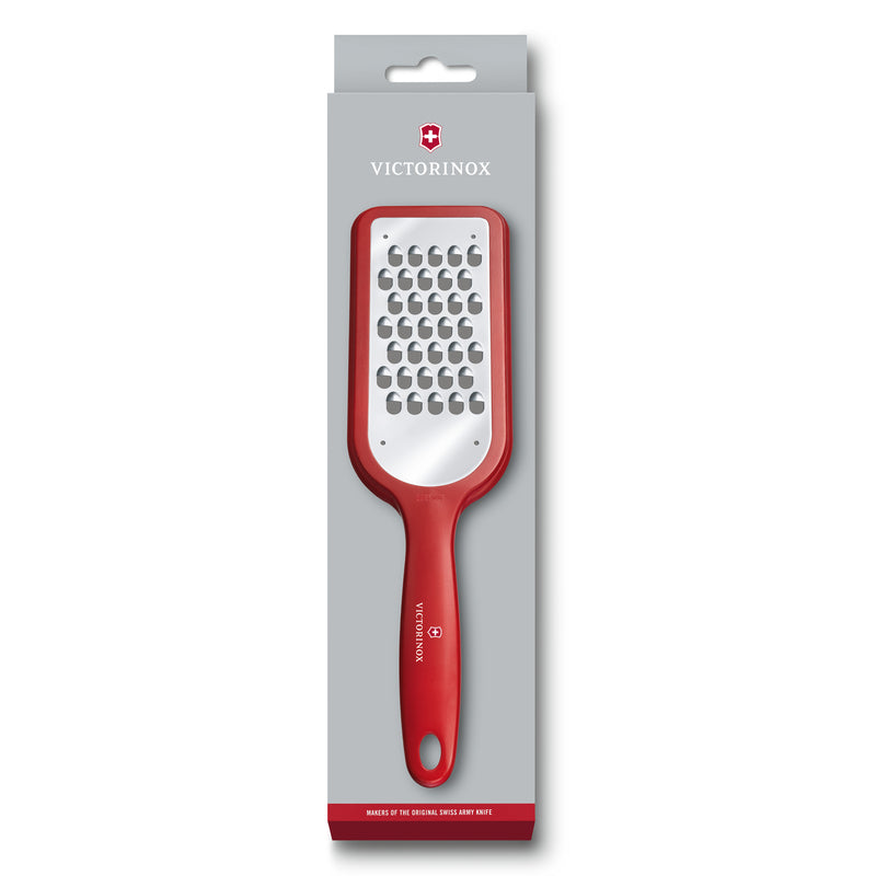 Victorinox Swiss Classic Stainless Steel Kitchen Grater, Rough Edge, Red, Swiss Made