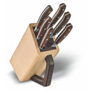 Victorinox Grand Maitre Swiss Premium Kitchen Knife Set-6 Pc,Stainless Steel,Beechwood Storage Block, Beige