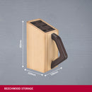 Victorinox Grand Maitre Swiss Premium Kitchen Knife Set-6 Pc,Stainless Steel,Beechwood Storage Block, Beige