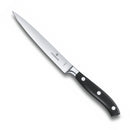 Victorinox Grand Maitre Stainless Steel Forged Carving/Chopping Knife, Straight Edge,15 cm, Black, Swiss Made
