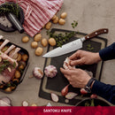 Victorinox Grand Maitre Stainless Steel Forged Carving/Chopping Knife,Straight Edge,Rosewood,20 cm, Swiss made