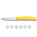 Victorinox Swiss Made Swiss Classic Stainless Steel Kitchen Knife Set of 2, Paring Knife,Serrated Knife,Yellow