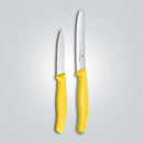 Victorinox Swiss Made Swiss Classic Stainless Steel Kitchen Knife Set of 2, Paring Knife,Serrated Knife,Yellow
