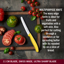 Victorinox Swiss Made Swiss Classic Stainless Steel Kitchen Knife Set of 2, Paring Knife,Serrated Knife,Yellow