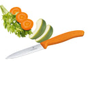 Victorinox Swiss Made Swiss Classic Kitchen Knife Set of 2-Straight Edge Knife & Universal Peeler,Orange