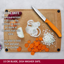 Victorinox Swiss Made Swiss Classic Kitchen Knife Set of 2-Straight Edge Knife & Universal Peeler,Orange