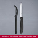 Victorinox Swiss Made Swiss Classic Kitchen Knife Set of 2-Straight Edge Knife & Universal Peeler,Black