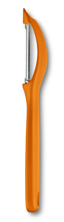Victorinox Swiss Made Swiss Classic Kitchen Knife Set of 2-Wavy Edge Knife & Universal Peeler, Orange