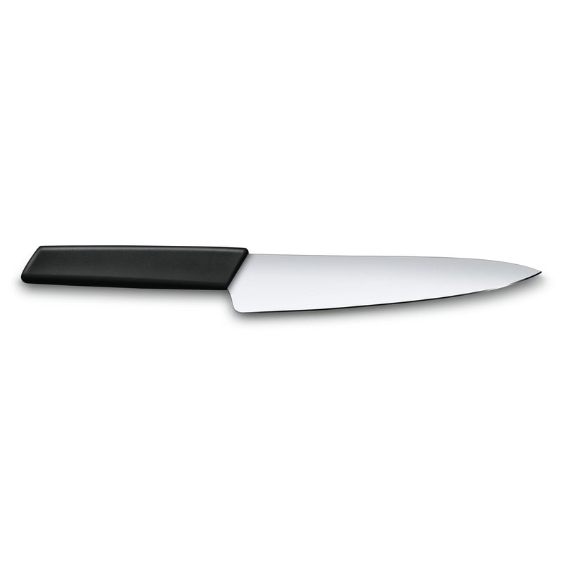 Victorinox Swiss Modern Carving Knife for Chefs & Home Use, 19 cm Black, Swiss Made