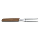 Victorinox Swiss Modern Carving Fork Stainless Steel Kitchen Utensil for Fruits Vegetables & Meat 15 cm Walnut Wood Swiss Made