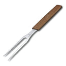 Victorinox Swiss Modern Carving Fork Stainless Steel Kitchen Utensil for Fruits Vegetables & Meat 15 cm Walnut Wood Swiss Made