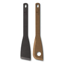 Victorinox Angled Edge and Hole-Punched Stirrer Cooking Spoon Set 2 Pcs Brown Black