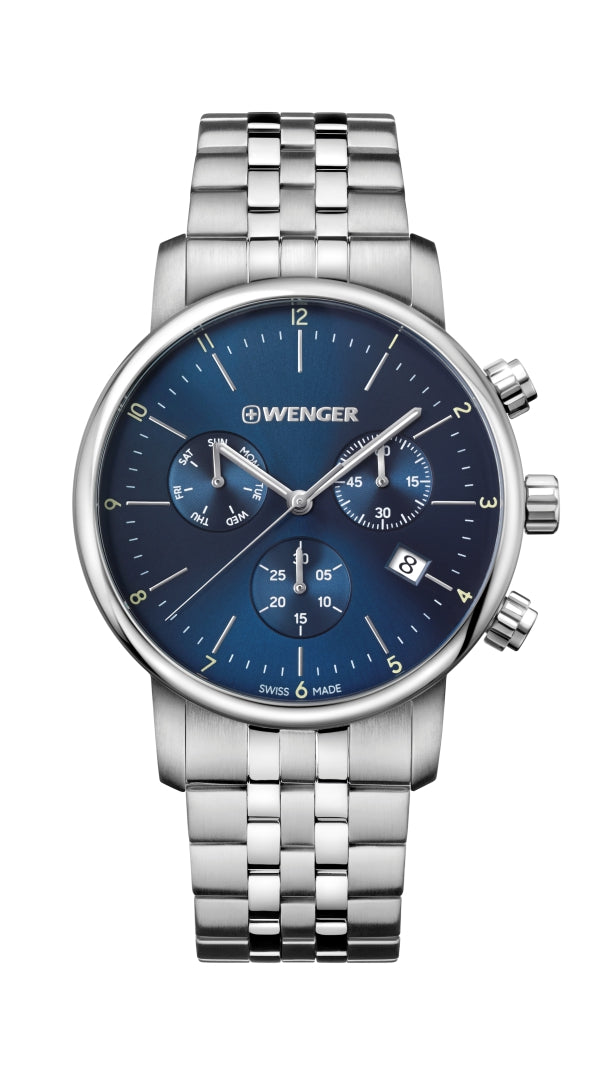 Buy URBAN CLASSIC CHRONO 44 MM Blue Dial, Bracelet Weng Online