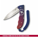 Victorinox Swiss Army Knife, Evoke Alox,  Folding, Large (136 mm) Silver Blade, Drop-Point Matte, Blue Handle Pocket Knife