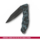 Victorinox Swiss Army Knife, Evoke Alox,  Folding, Large (136 mm) Black Clip-Point Blade, Blue Handle, Pocket Knife