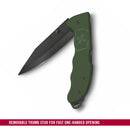 Victorinox Swiss Army Knife, Evoke Alox,  Folding, Large (136 mm) Black Clip-Point Blade,Olive Green Handle, Pocket Knife