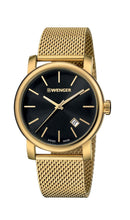 Wenger URBAN VINTAGE Ø41, PVD 2N, Black Dial, PVD 2N Mesh Men's Watch