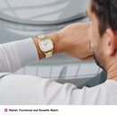 Wenger Vintage Classic Swiss-Made Analog Men's Wrist Watch, Squircle Case, White Dial, 37mm