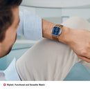 Wenger Vintage Classic Swiss-Made Analog Men's Wrist Watch, Squircle Case, Blue Dial, 37mm