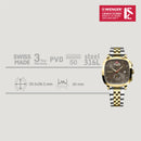 Wenger Vintage Classic Chrono Swiss-Made Men's Chronograph Wrist Watch Squircle Case, Quartz, Black Dial, 40mm