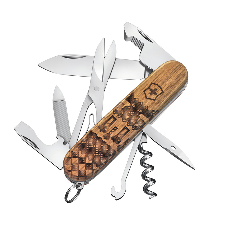 Victorinox Swiss Army Knife, Companion Wood Swiss Spirit Limited Edition 2023 (91 mm), Multitool with 13 Functions