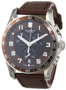 Victorinox Chrono Classic XLS, Brown Bezel, Brown Dial, Bronwn Leather