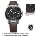 Victorinox Journey 1884 Swiss Made Quartz, Black Dial Watch, 43 MM, Wrist Watch For Men