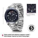 Victorinox Journey 1884 Swiss Made Quartz, Blue Dial Watch, 43 MM, Wrist Watch For Men