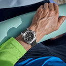 Victorinox I.N.O.X. Chrono Swiss Made, Black Dial, 43 mm, Wrist Watch, Black Rubber Strap, Large Swiss Made Chronograph Watch