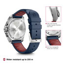 Victorinox I.N.O.X. Chrono Swiss made, Blue Dial, 43 mm, Blue Rubber Strap, Large Swiss Made Chronograph Quartz Watch